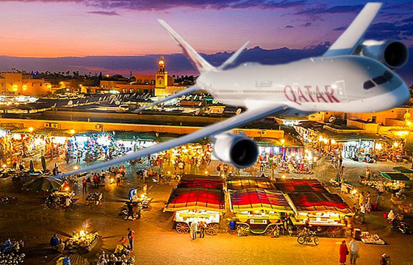 retour de vols Qatar Airways à Marrakech